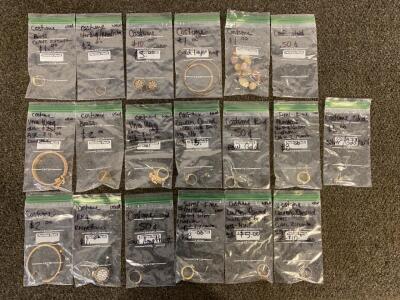Variety Of Gold Costume Jewelry Including Rings, Bracelets, And Earrings