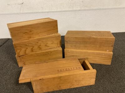 (6) Nordstrom 13&rdquo;x6&rdquo;x4&rdquo; Slide Boxes