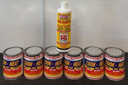 (20) Alco Obrite "COOK 'n' HEAT" Fuel Cans & Alco Brite Fire Starter