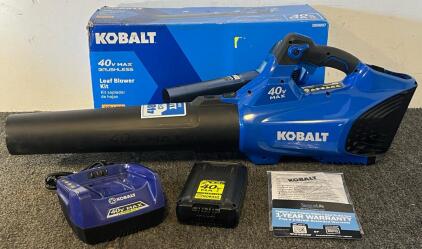 Kobalt 40V Max 520-CFM 120-MPH Brushless Leaf Blower Kit