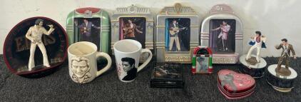 Elvis Presley Jukebox Collection, Elvis In The Spotlight Plate, Wind Up Music Boxes & More