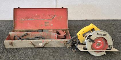 Dewalt 360 Circular Saw (7 1/4"), Milwaukee Sawzall And Case