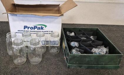 18 Canning Jars, 13 Dolphin Ornaments
