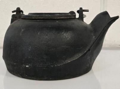 Antique Cast Iron Tea Kettle