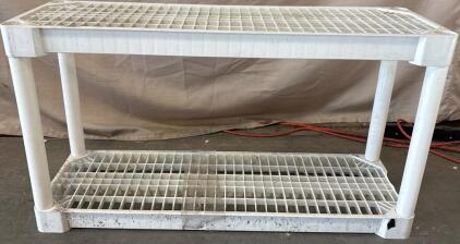 Small Plastic Shelf H 1&rsquo; 8&rdquo; W 3&rsquo; L 1&rsquo;