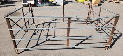 Livestock Rack Metal, Includes Gate, 4 Panels, Hinged
