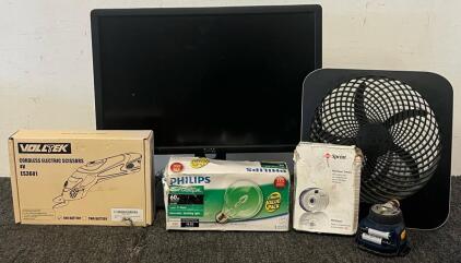 Dell Computer Monitor, Cordless Electric Scissors, Sprint Camera, Treva Fan & More