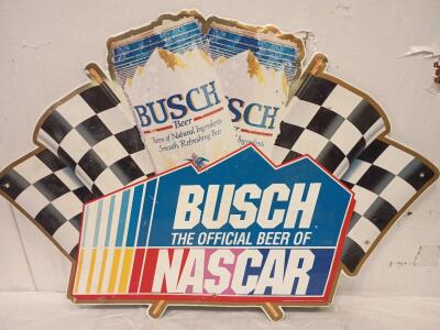 Vintage Bush Beer The Official Beer Of NASCAR Custom Sign
