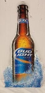 Vintage Bud Light Beer Wall Hanging Art