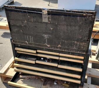Black Metal Tool Chest W/ 10 Drawers And Side Handles