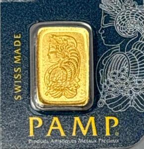PAMP Suisse 1G Fine Gold 999.9 Bar