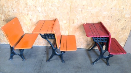 Vintage Painted School Desks