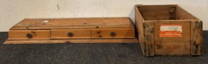 (3) Wooden Drawers & Wooden Box