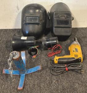 (2) Welding Helmets, DeWalt Corded Drill, Anchor, & More