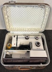 Vintage Nelco Sewing Machine w/ Pedal & Case