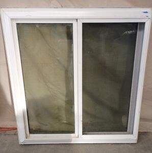 Vinyl Sliding Window With Sliding Screen 38"x36"x3 1/4"