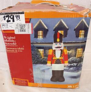 7ft Lighted Inflatable Nutcracker (In Box)
