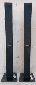 (2)Panasonic Tower Speakers, Model SB-HF860. 44" Tall w/20ft Speaker Wire Each