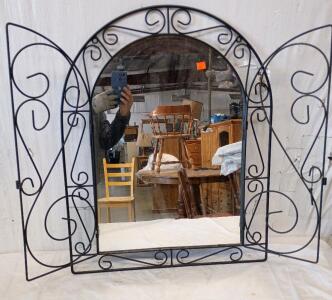 Iron Scroll Mirror 27"x21"