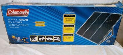 Coleman 55 Watt Solar 12v Power Generator Kit Weather Proof & Portable