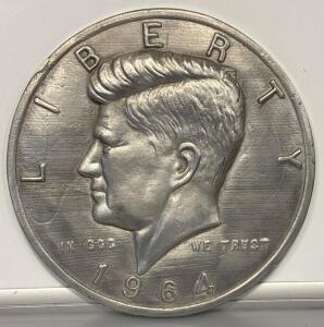 Large Liberty 1964 John F. Kennedy Half Dollar Coin Replica 9&rdquo;
