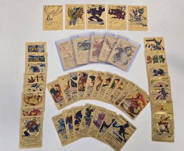 Collection Of Gold Foil Custom Pok&eacute;mon Cards