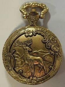 Milan Quartz Pocket Watch W/ Hunting Themed Design