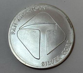 Troy 1oz .999 Fine Silver Pan American Silver Corp Coin