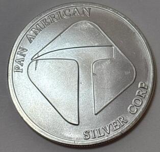 Troy 1oz .999 Fine Silver Pan American Silver Corp Coin