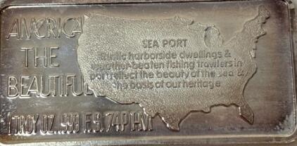 &ldquo;America The Beautiful&rdquo; Troy 1oz .999 Silver Big Sur. Sea Port Bar