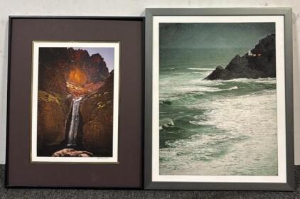 &ldquo;Jump Creek&rdquo; & &ldquo;Oregon Coast&rdquo; Framed Professional Photographs By Wayne Kidwell (Former Idaho Supreme Court Justice)
