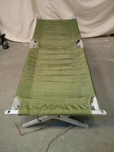 Green Heavy Duty Military Style Aluminum Folding Camping Cot 77"x29"x18"
