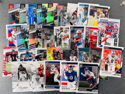 (30) Sports Cards Including: Higgins, Smith, Mingo, Barkley, Burks and Many More