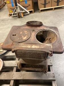 Vintage Cast-Iron St. Clair Belleville Stove & Range Co., Huffy Toddler Bike, And Saw
