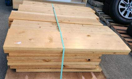 Softwood Lumber Boards, Approx. 4 ft x 10 in x 2 in, 30 Pieces