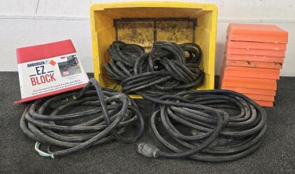 Heavy Duty Extension And Power Cords, Trailer EZ Block And Standers