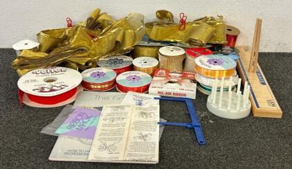Various Different Ribbons And Ribbon And Bow Makers