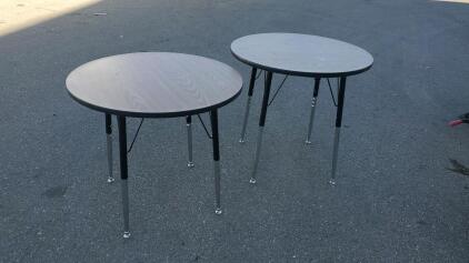 (2) Rounded Tables 29.5"x29.5"x26.5"