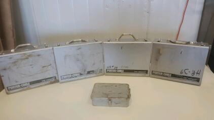 (5) Empty Metal Tool Boxs