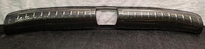 (1) Stainless Steel / Carbon Fiber Textured Finish - Inside Rear Bumper Sill Plate Protector Panel For Honda Civic 2021-2024