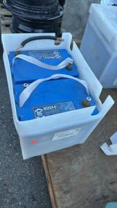 (2) FullRiver Deep Cycle 6v Group GC2 Batteries In Side By Side Box
