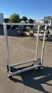 Aluminum Cart 4&rsquo; Long x 66.5&rdquo; Tall x 16&rdquo; Wide & Plastic Treading
