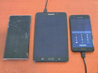 Samsung Galaxy Note 20 (Damaged) , Galaxy Tab A6 , Galaxy J3 V