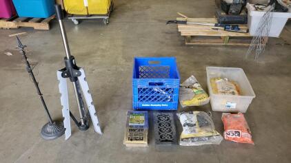 Assorted Fence Post Attachment And More