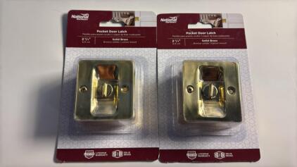 (2) New Pocket Door Latches