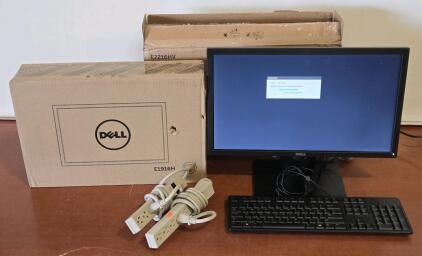 Dell E2216HV & *New* Dell E1916H Monitors , Dell Wired Keyboard & (2) Power Strips