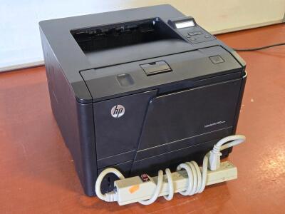 HP LaserJet Pro 400 M401n Printer w/ Power Supply & Power Strip
