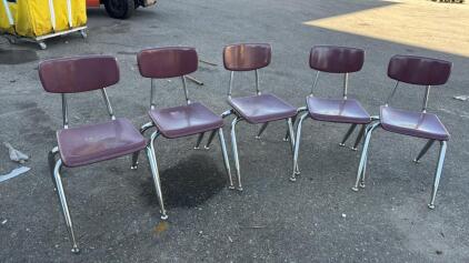 (5) Small Children School Chairs