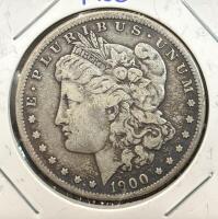 1900 Morgan Silver Dollar Coin, Philadelphia Mint, 90% Silver - 3