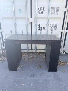 (1) Black Sturdy Wooden Table With Storage - 36&rdquo;Hx53&rdquo;Wx27&rdquo;D